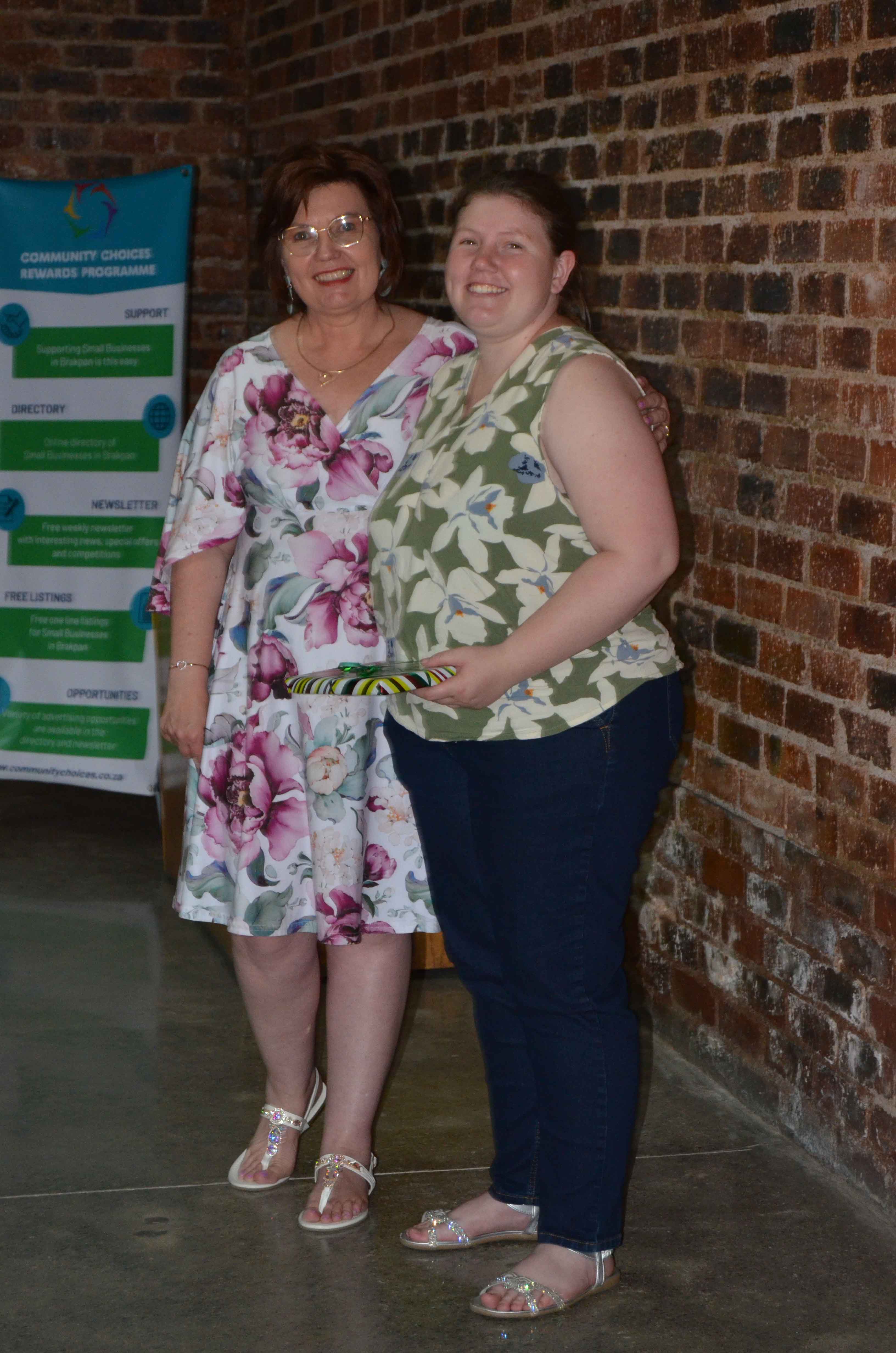 Mientjie Kleinhans with Dominique Steyn